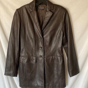 Classiques Brown Leather Coat